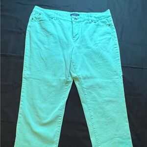 Talbots Simply Flattering 5-pocket Mint Green Jeans Women’s Size 16